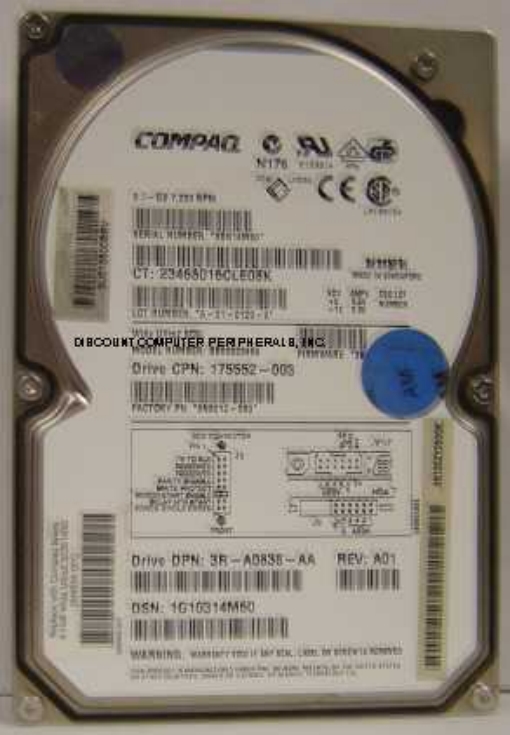 COMPAQ 175552-003 - 9.1GB 7200RPM 3.5 LP SCSI WIDE 68PIN - Call
