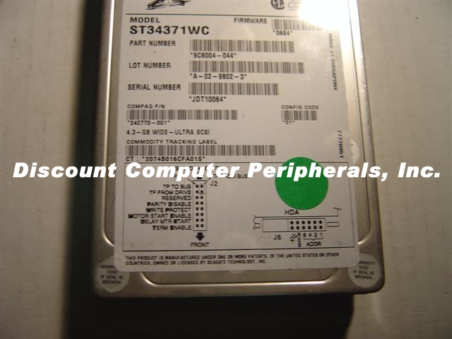 COMPAQ 242773-001 - 4GB 3.5 LP SCSI 80PIN SCA ST34371WC - Call o
