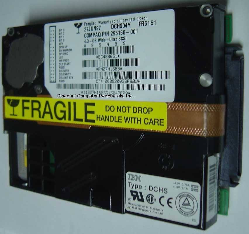 COMPAQ 295158-001 - 4.3G 3.5IN 80PIN SCSI Drive DCHS-04Y