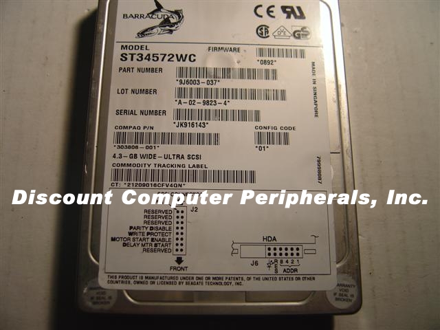 COMPAQ 303806-001 - 4GB 3.5IN 3H SCSI SCA 80PIN ST34572WC - Call