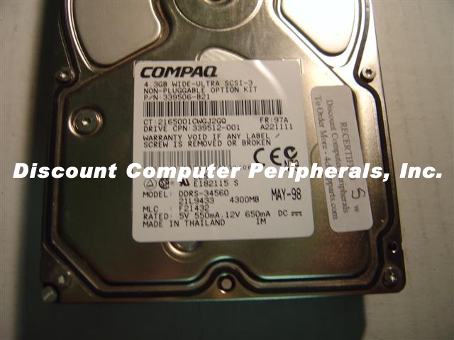 COMPAQ 339506-B21 - 4.3 GB 3.5 LP 68PIN WIDE - Call or Email for
