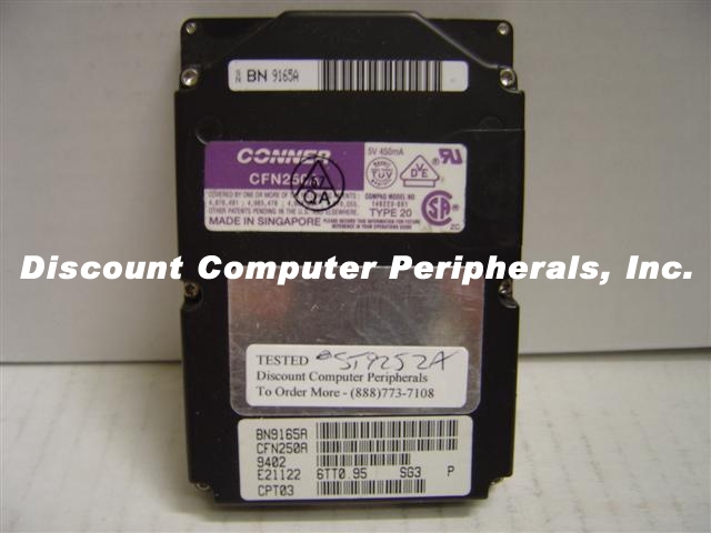 CONNER CFN250A - 250MB 2.5IN IDE NOTEBOOK DRIVE - Call or Email