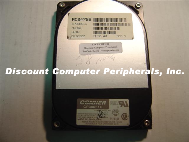 CONNER CP30061G - 60MB 3.5IN IDE Drive - Call or Email for Quote