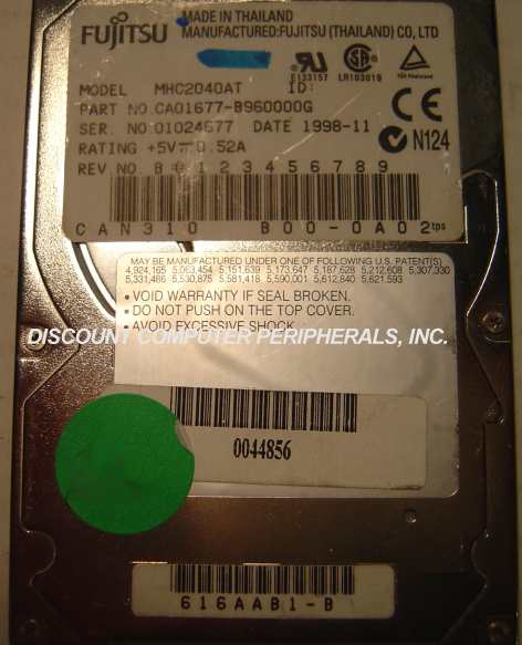 FUJITSU MHC2040AT - 4GB 4200RPM 12MM 2.5in IDE Hard Drive
