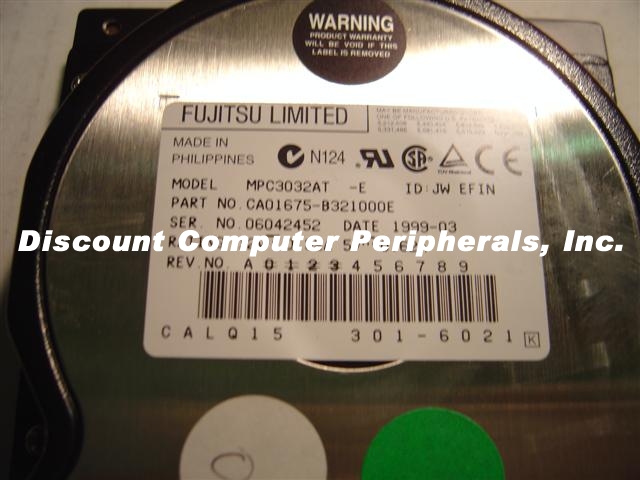 FUJITSU MPC3032AT - 3240MB 3.5IN 3H IDE - Call or Email for Quot