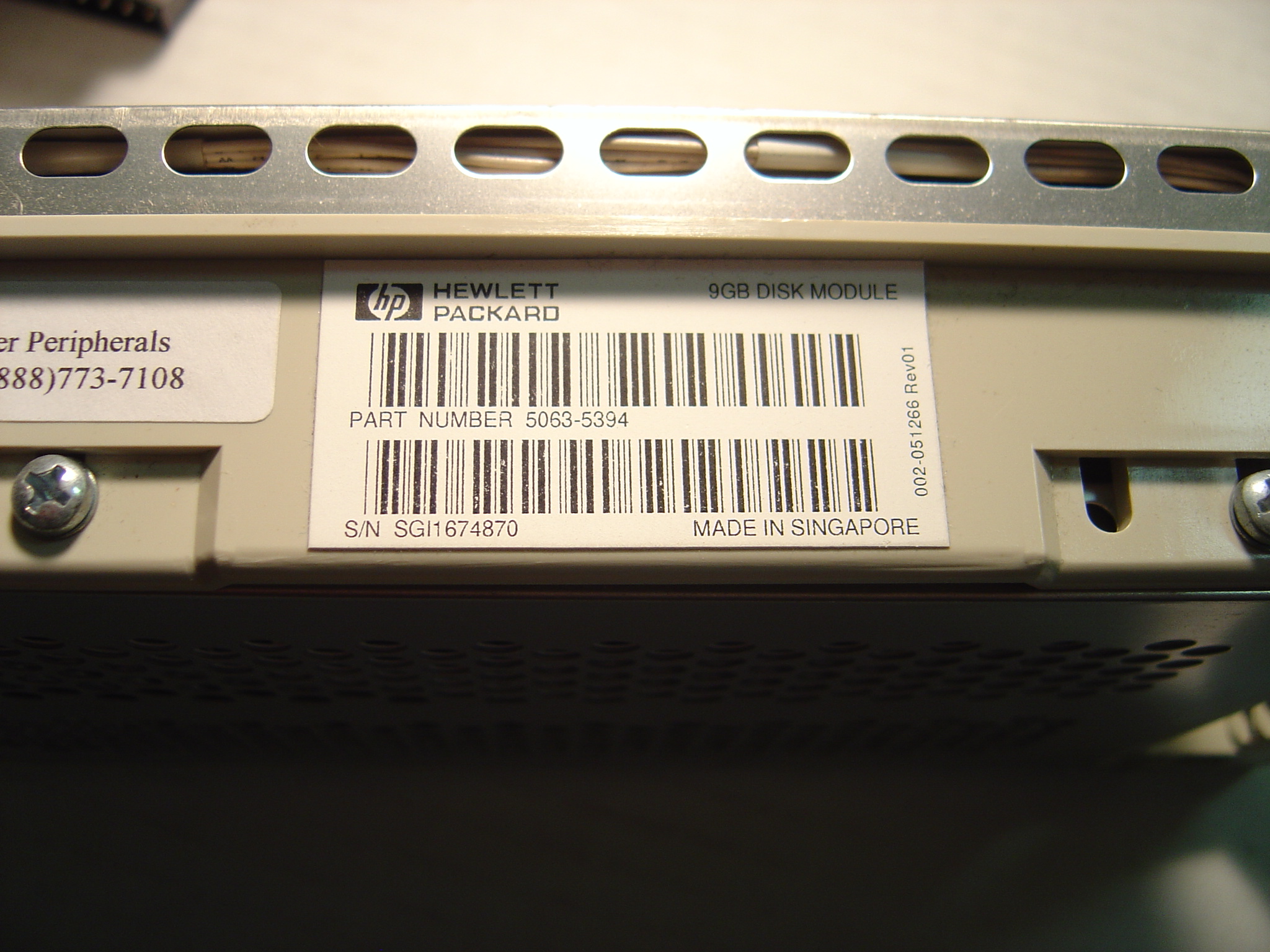 HEWLETT PACKARD 5063-5394 - 9GB 7200 RPM SCSI IN TRAY - Call or