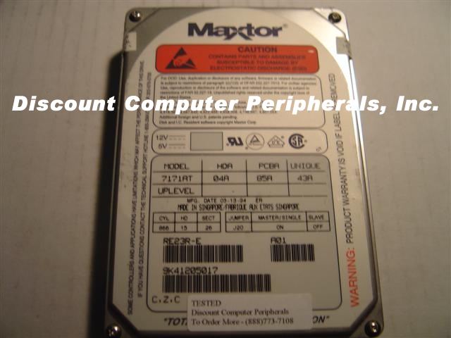 MAXTOR 7171AT - 171MB 3.5IN 3H IDE - Call or Email for Quote.