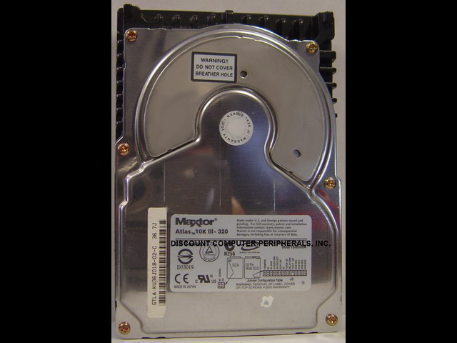 QUANTUM KU036J4 - 36.7GB 10K RPM U320 SCSI SCA LVD 3.5 LP ATLAS
