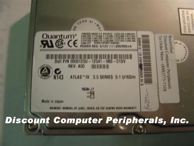 QUANTUM QM309100KN-LW - 9.1GB 3.5 SCSI WIDE 68 PIN 7200RPM ATLAS
