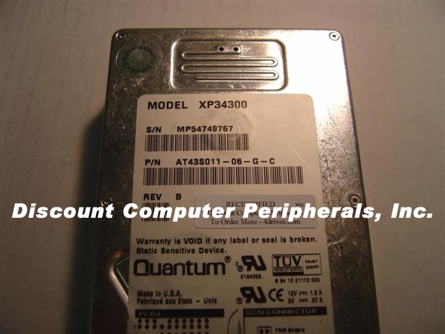 QUANTUM XP34300 - 4.3GB 3.5 SCSI HH 7200 RPM ATLAS - - Call or E