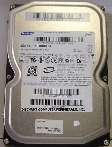 SAMSUNG HD080HJ - 80GB 7200RPM 3.5IN LP SATA-300 - Call or Email