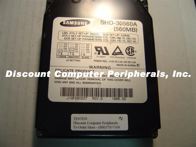 SAMSUNG SHD-30560A - 540MB 3.5IN 3H IDE - Call or Email for Quot