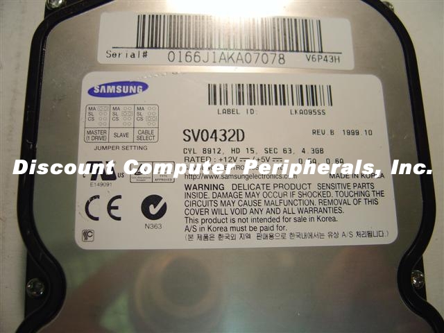 SAMSUNG SV0432D - 4.3GB 3.5IN LP IDE SV0432D/TGE - Call or Email