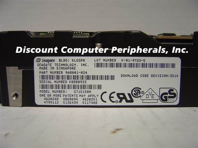 SEAGATE ST15150N - 4GB 3.5IN HH SCSI 50PIN - Call or Email for Q