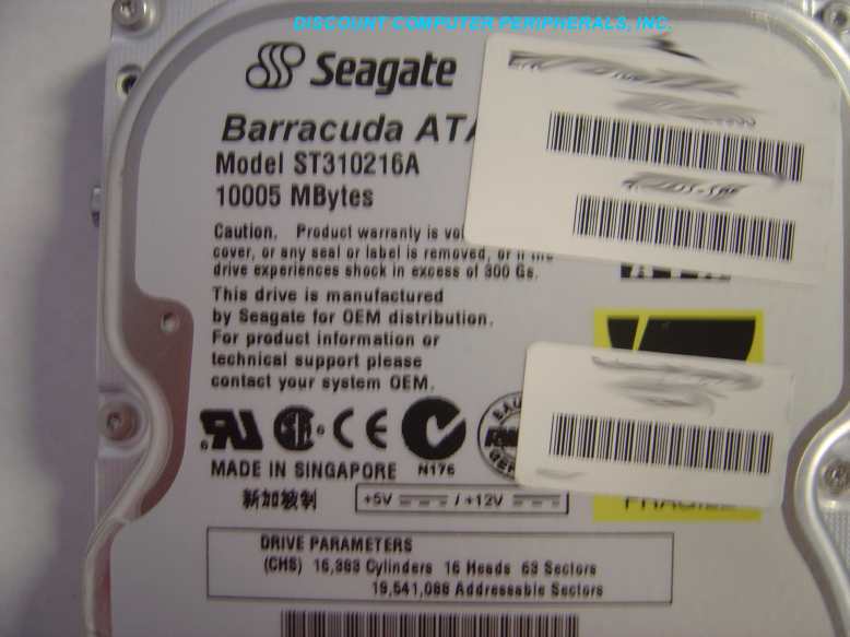 SEAGATE ST310216A - 10.2GB 7200RPM ATA-100 3.5IN IDE