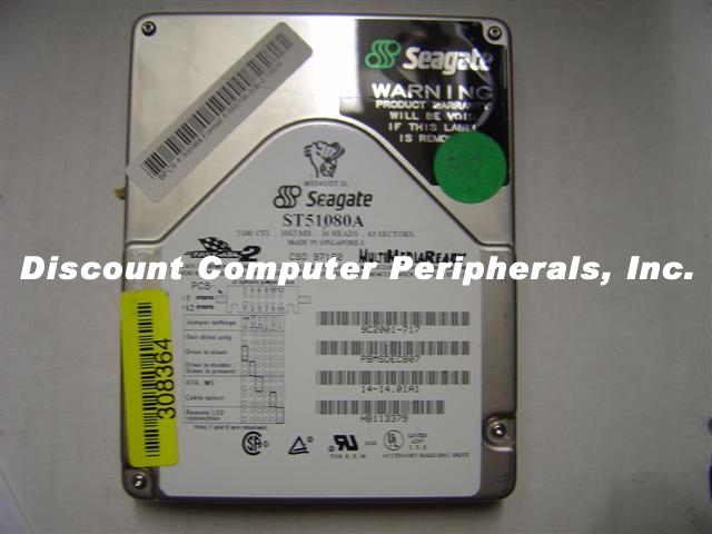 SEAGATE ST51080A - 1GB 3.5IN SLP IDE - 3 Day Lead Time To Ship.