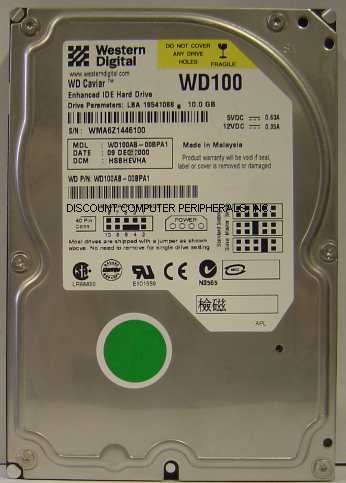 WESTERN DIGITAL WD100AB - 10GB 3.5IN 5400 RPM ATA-100 IDE LP - C