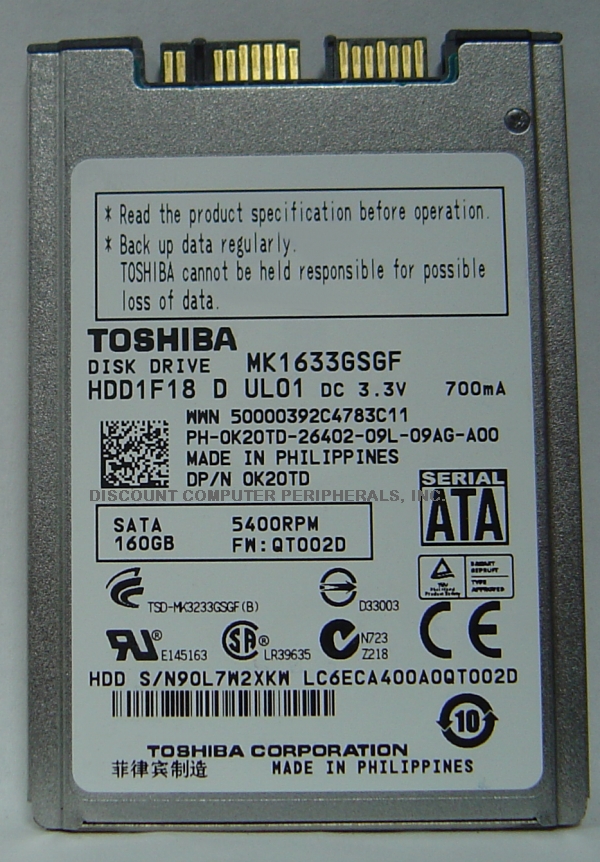 Toshiba MK1633GSGF